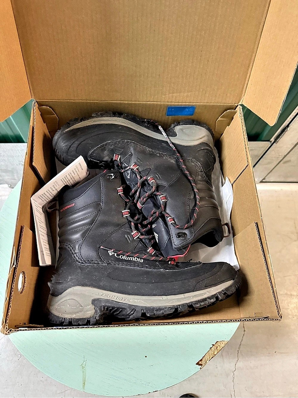 Columbia Bugaboot III Wide Men's Black & Gray Boots US 10 Wide Like New